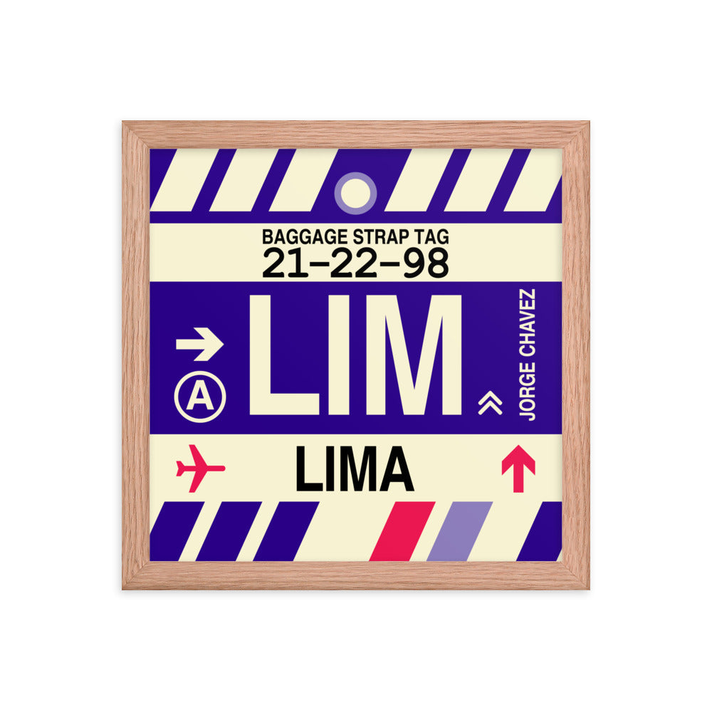 Travel-Themed Framed Print • LIM Lima • YHM Designs - Image 07