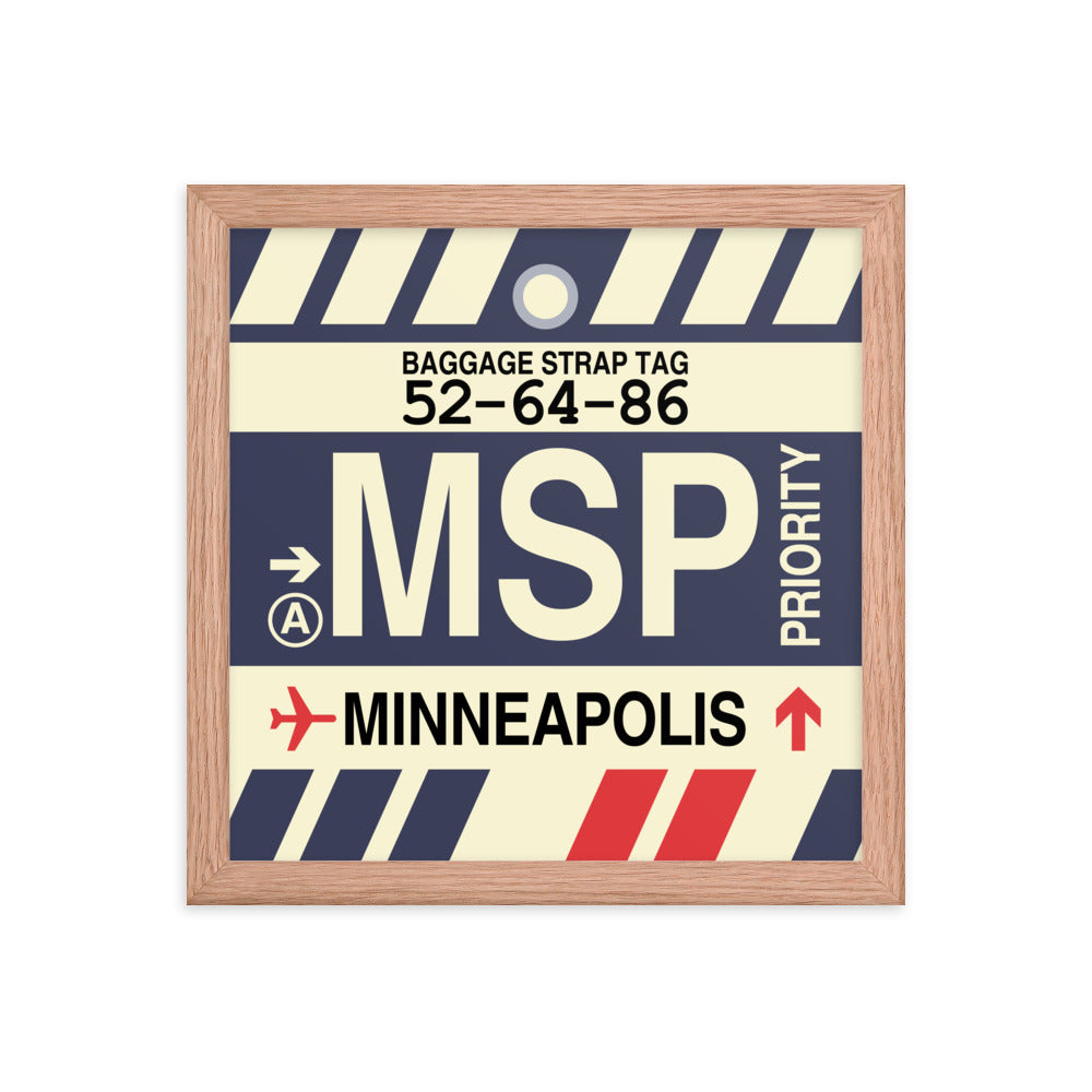Travel-Themed Framed Print • MSP Minneapolis • YHM Designs - Image 07