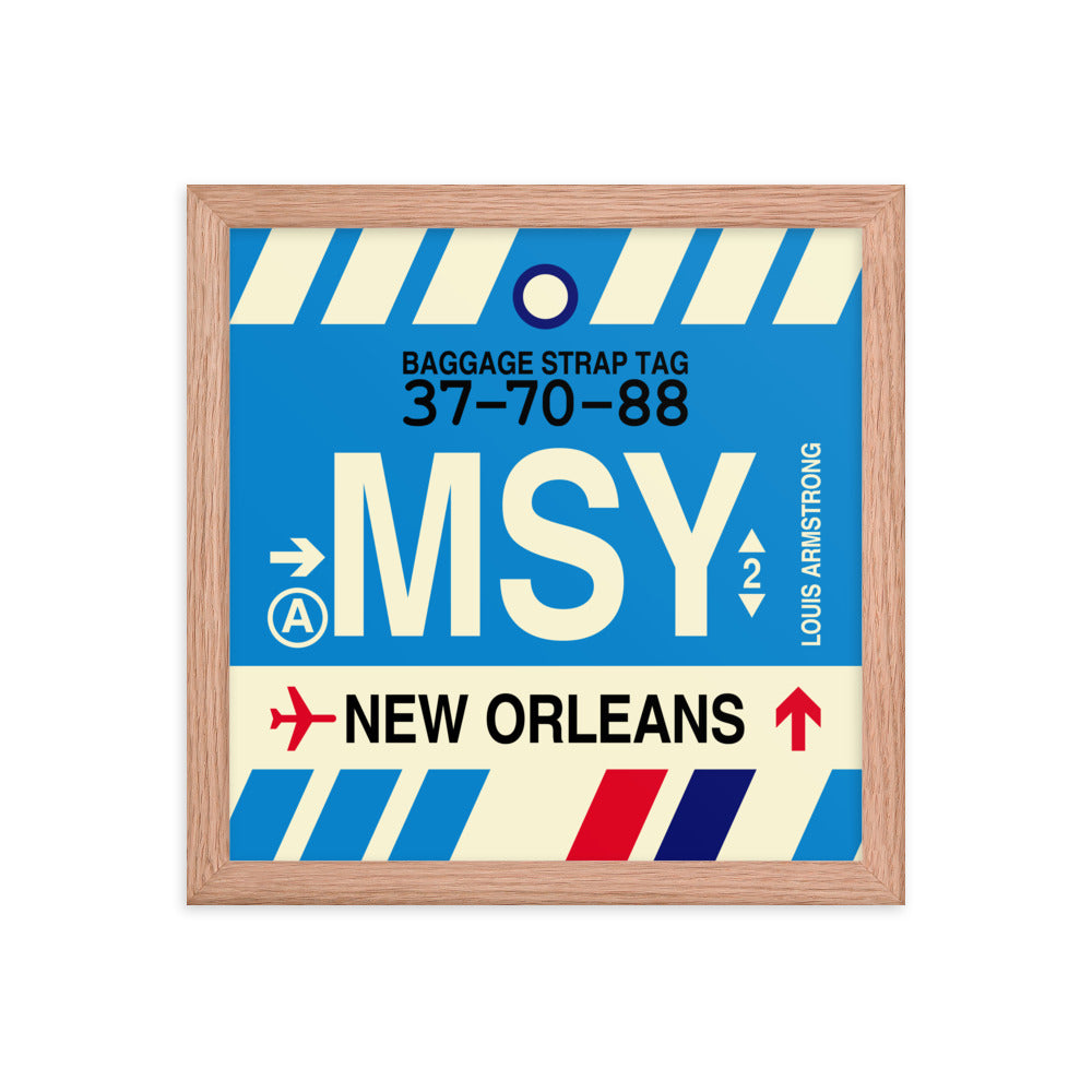 Travel-Themed Framed Print • MSY New Orleans • YHM Designs - Image 07