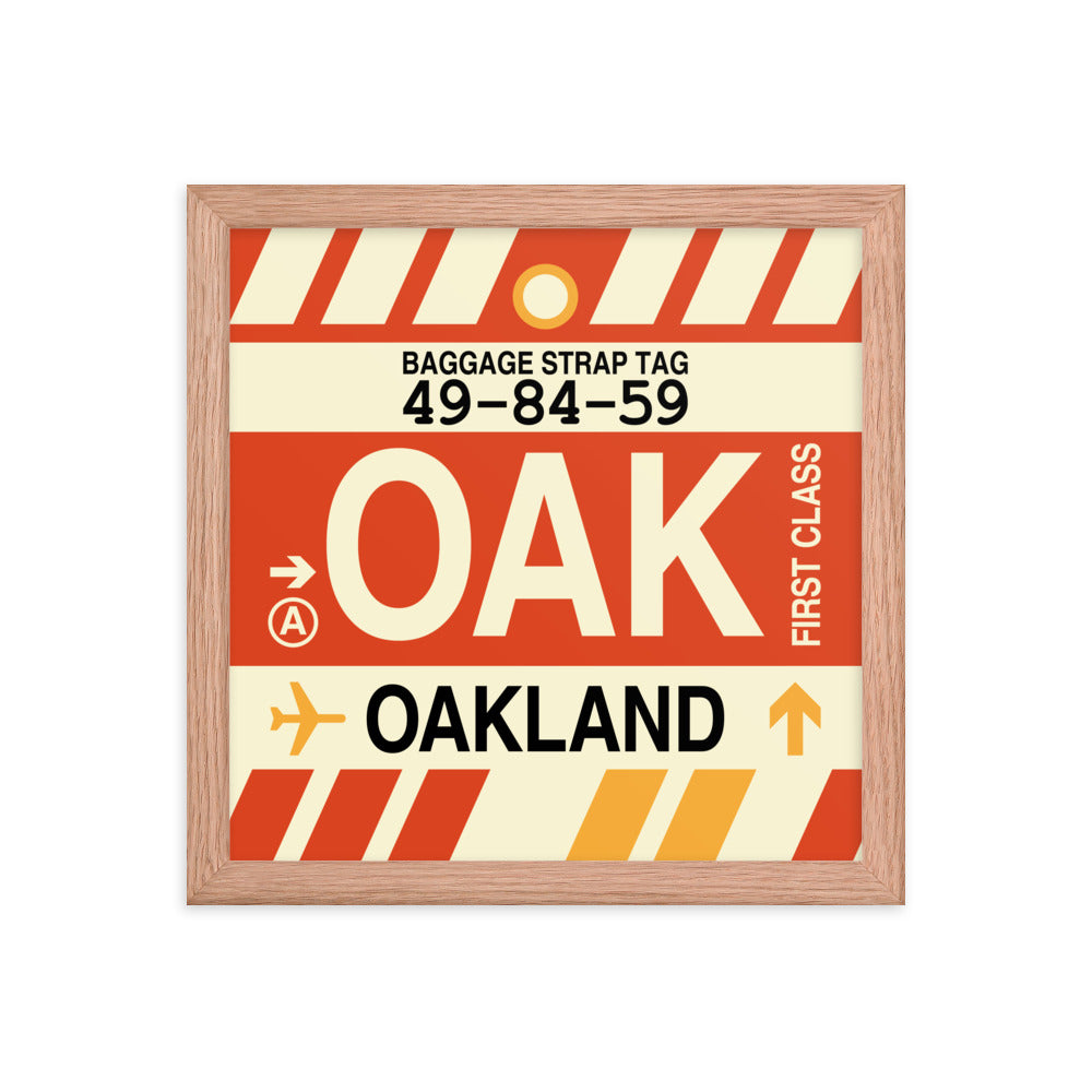 Travel-Themed Framed Print • OAK Oakland • YHM Designs - Image 07
