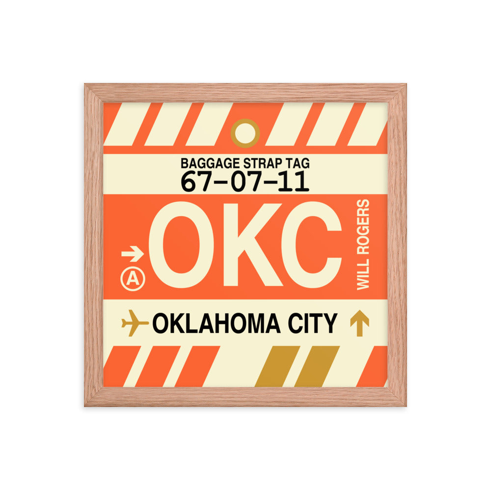 Travel-Themed Framed Print • OKC Oklahoma City • YHM Designs - Image 07