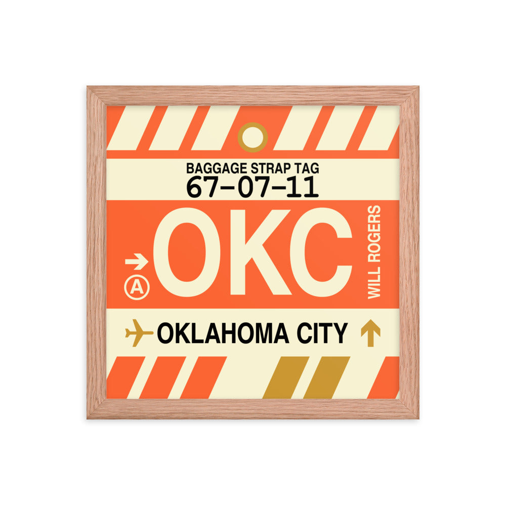 Travel-Themed Framed Print • OKC Oklahoma City Souvenir • YHM Designs - Image 07