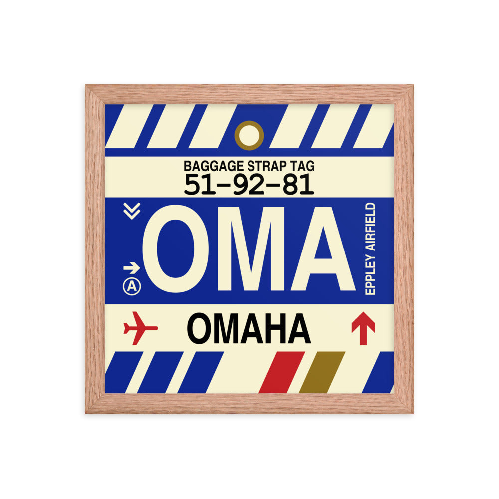 Travel-Themed Framed Print • OMA Omaha Souvenir • YHM Designs - Image 07