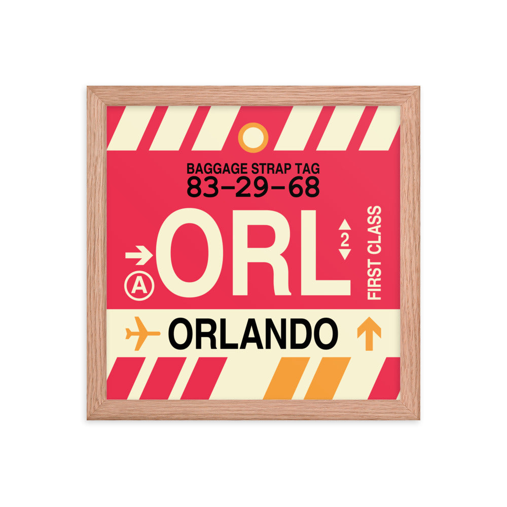 Travel-Themed Framed Print • ORL Orlando Souvenir • YHM Designs - Image 07