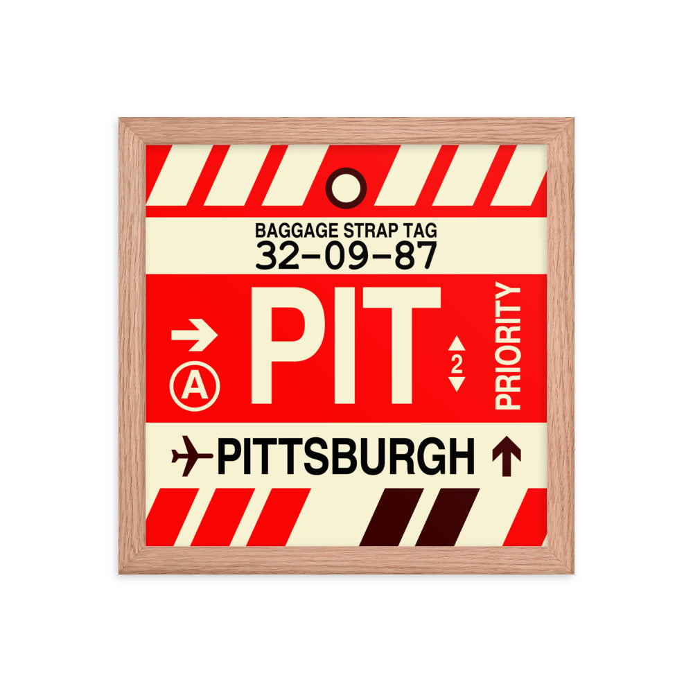 Travel-Themed Framed Print • PIT Pittsburgh • YHM Designs - Image 07