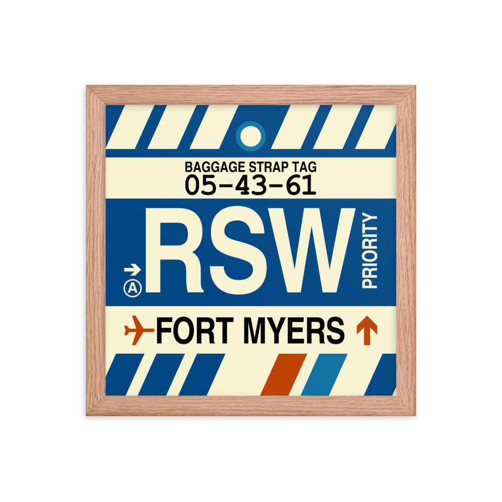 Travel-Themed Framed Print • RSW Fort Myers • YHM Designs - Image 07