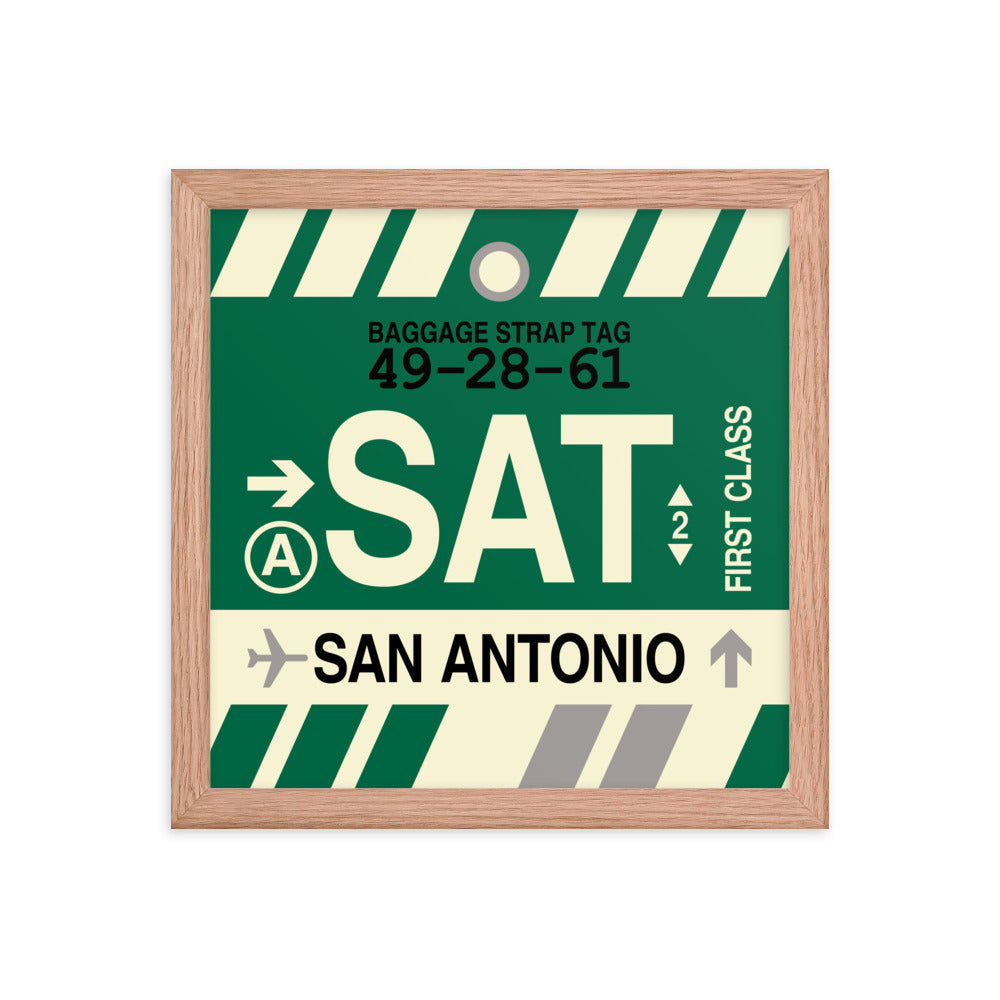 Travel-Themed Framed Print • SAT San Antonio Souvenir • YHM Designs - Image 07