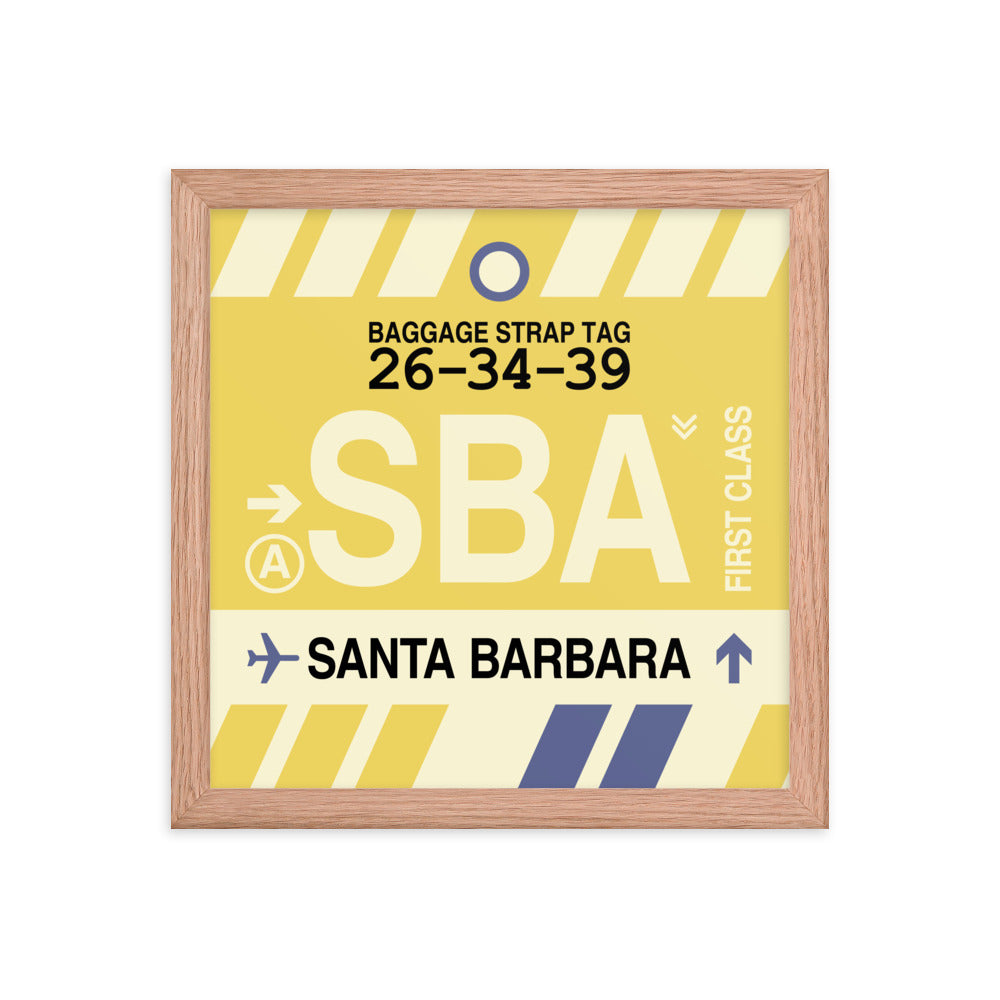 Travel-Themed Framed Print • SBA Santa Barbara Souvenir • YHM Designs - Image 07