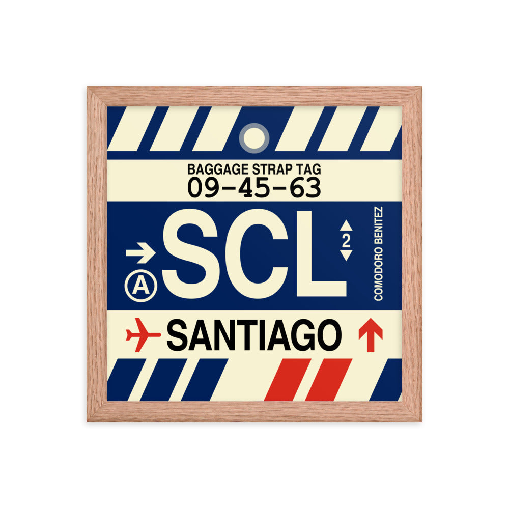 Travel-Themed Framed Print • SCL Santiago Souvenir • YHM Designs - Image 07