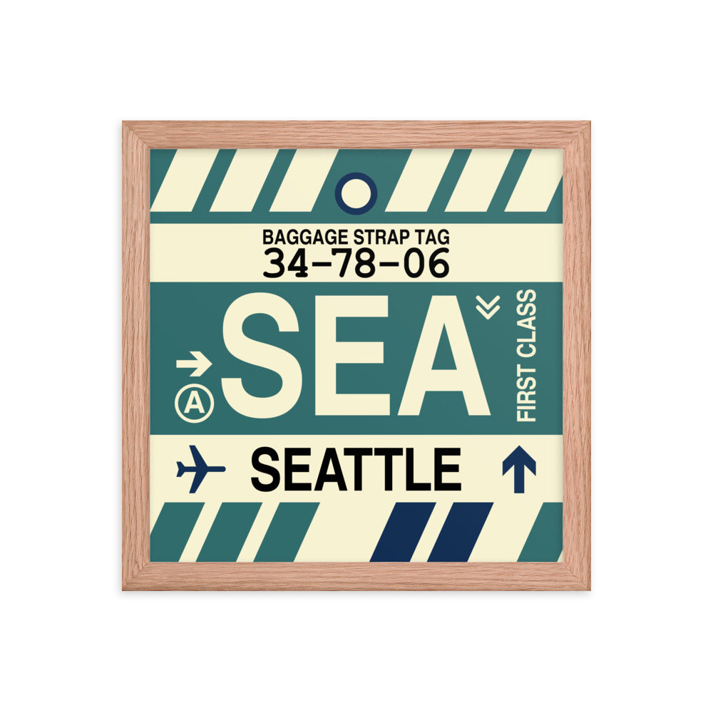 Travel-Themed Framed Print • SEA Seattle • YHM Designs - Image 07