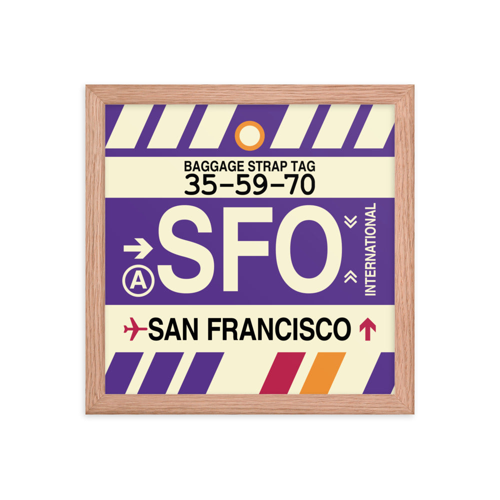 Travel-Themed Framed Print • SFO San Francisco • YHM Designs - Image 07