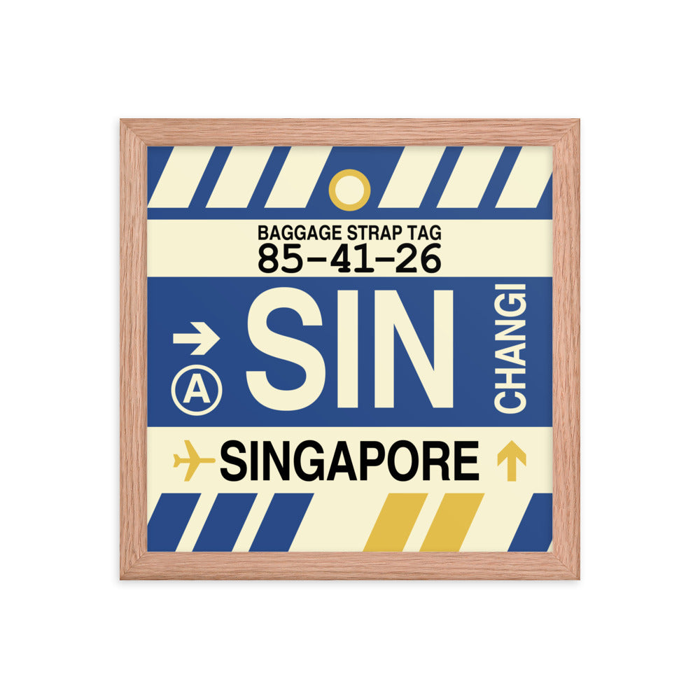 Travel-Themed Framed Print • SIN Singapore • YHM Designs - Image 07