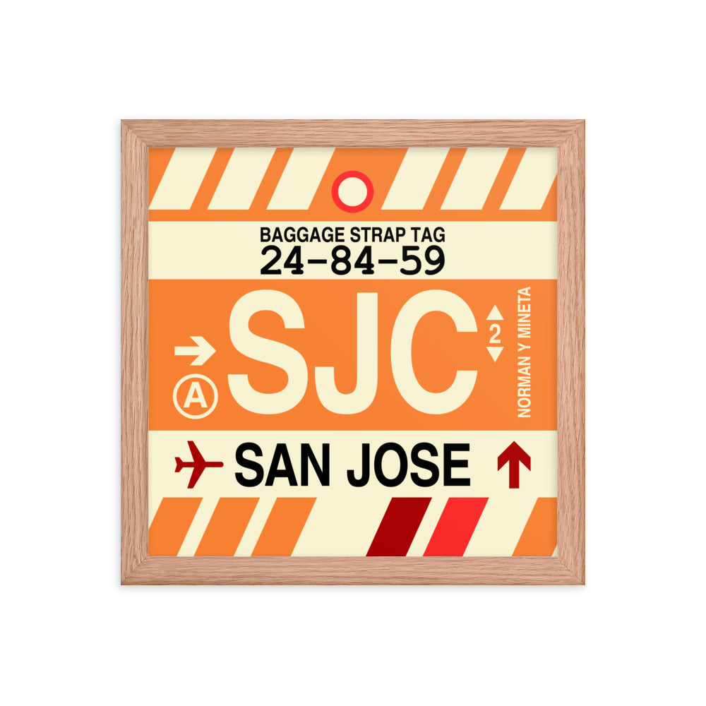 Travel-Themed Framed Print • SJC San Jose • YHM Designs - Image 07