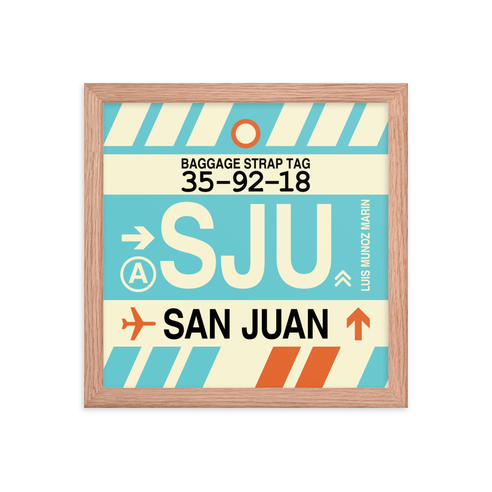Travel-Themed Framed Print • SJU San Juan • YHM Designs - Image 07