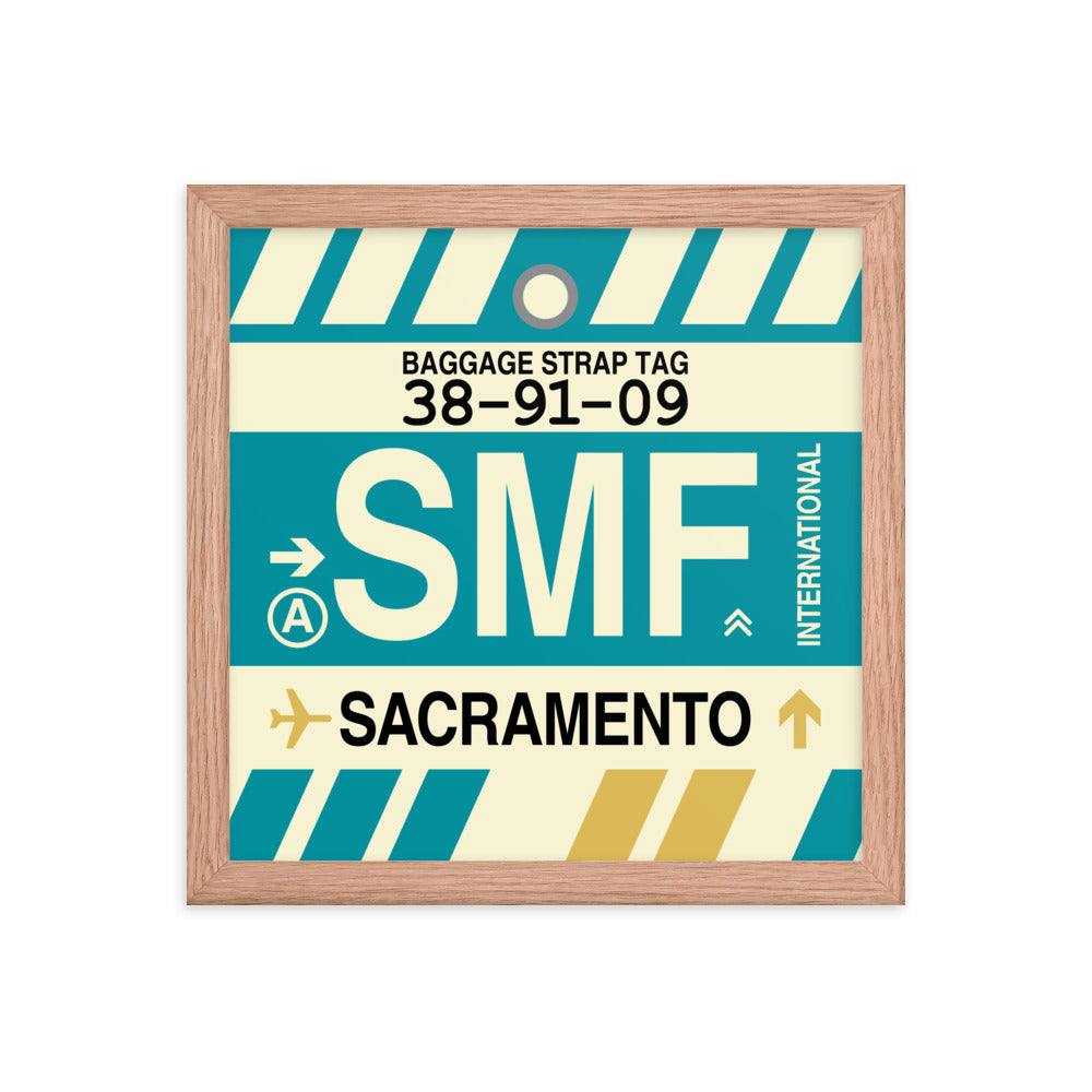 Travel-Themed Framed Print • SMF Sacramento • YHM Designs - Image 07