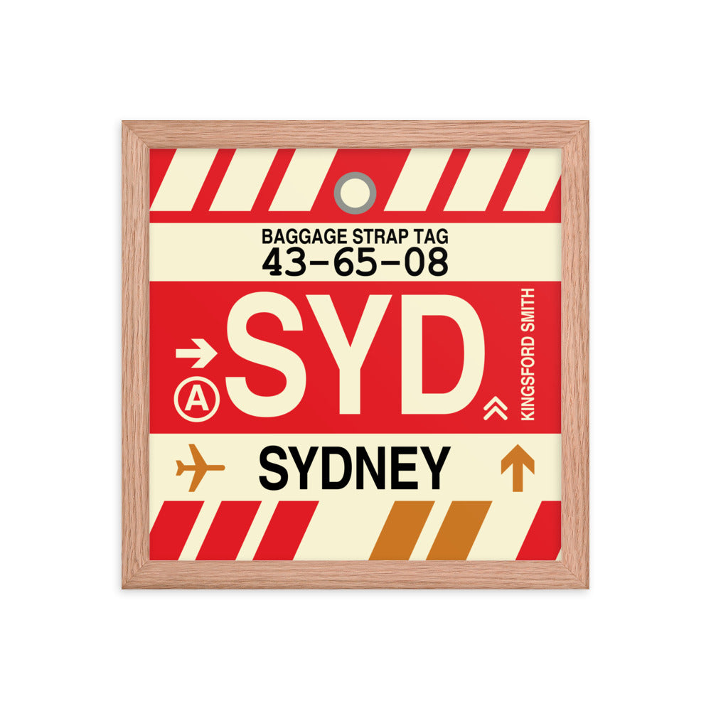Travel-Themed Framed Print • SYD Sydney • YHM Designs - Image 07