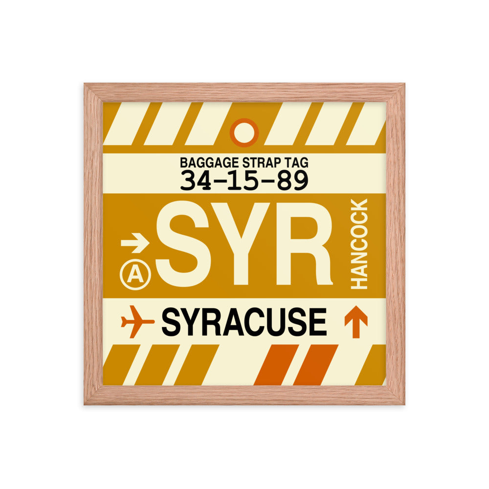 Travel-Themed Framed Print • SYR Syracuse • YHM Designs - Image 07