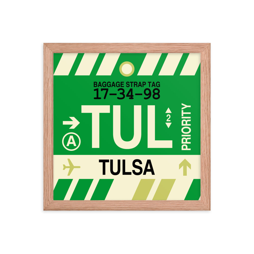 Travel-Themed Framed Print • TUL Tulsa • YHM Designs - Image 07