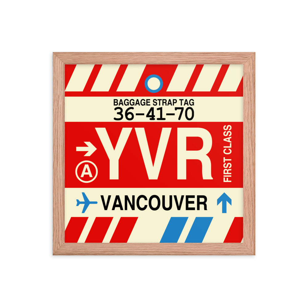 Travel-Themed Framed Print • YVR Vancouver • YHM Designs - Image 07