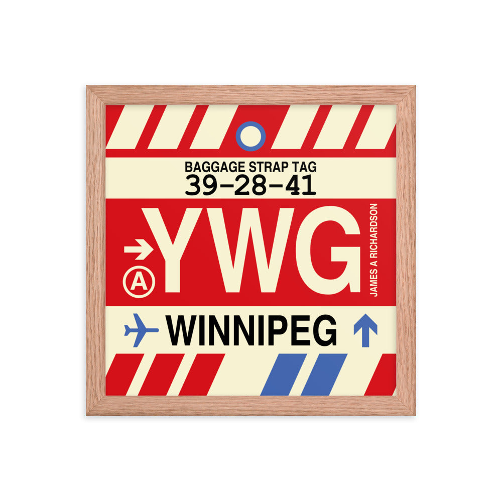Travel-Themed Framed Print • YWG Winnipeg Souvenir • YHM Designs - Image 07