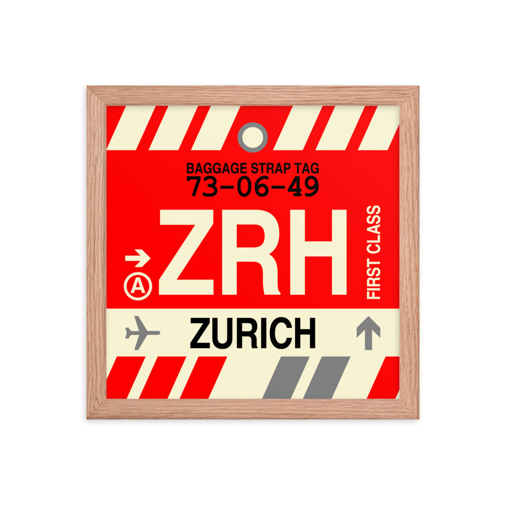 Travel-Themed Framed Print • ZRH Zurich • YHM Designs - Image 07
