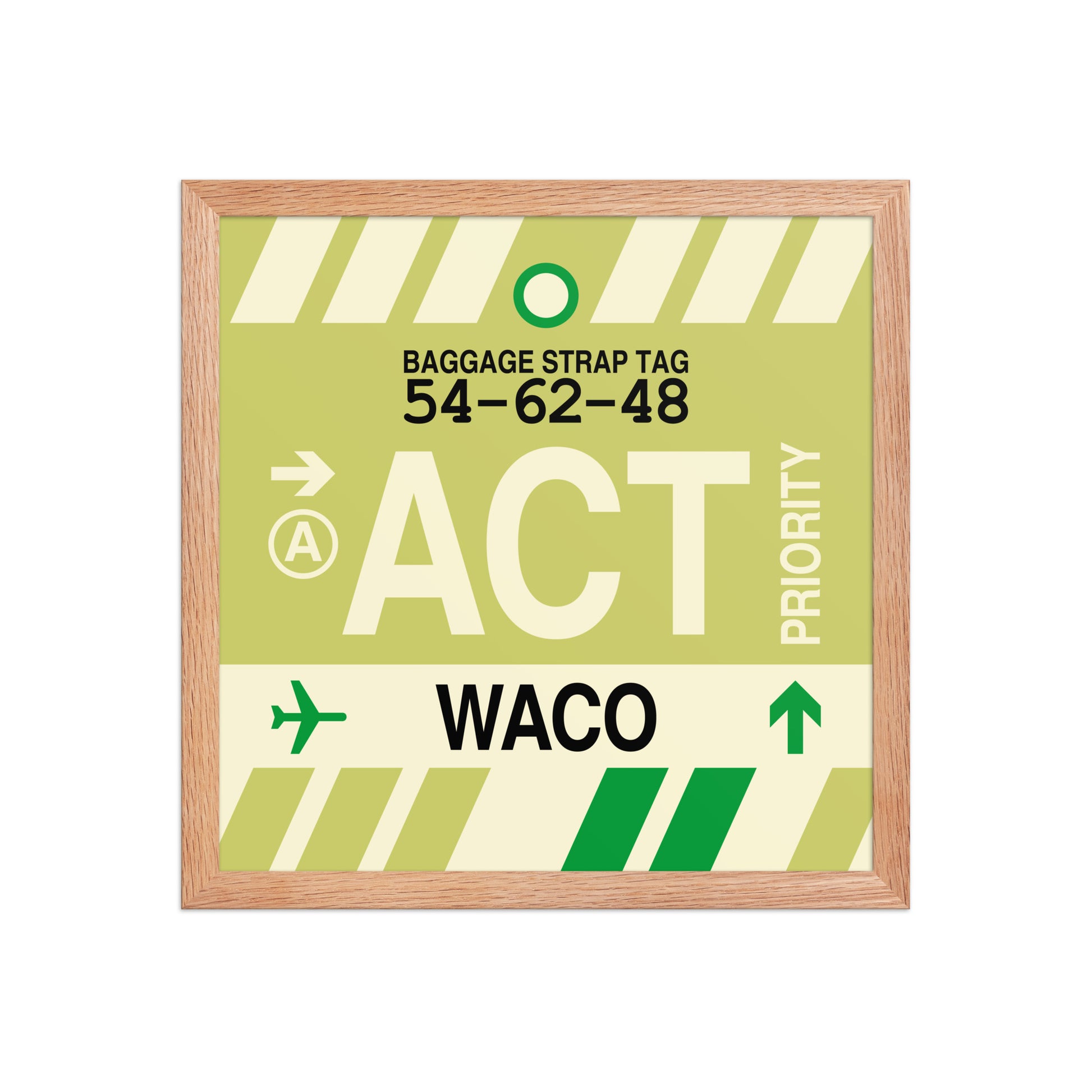 ACT Waco Framed Print • Jet Age Baggage Tag Design • YHM Designs - Image 08
