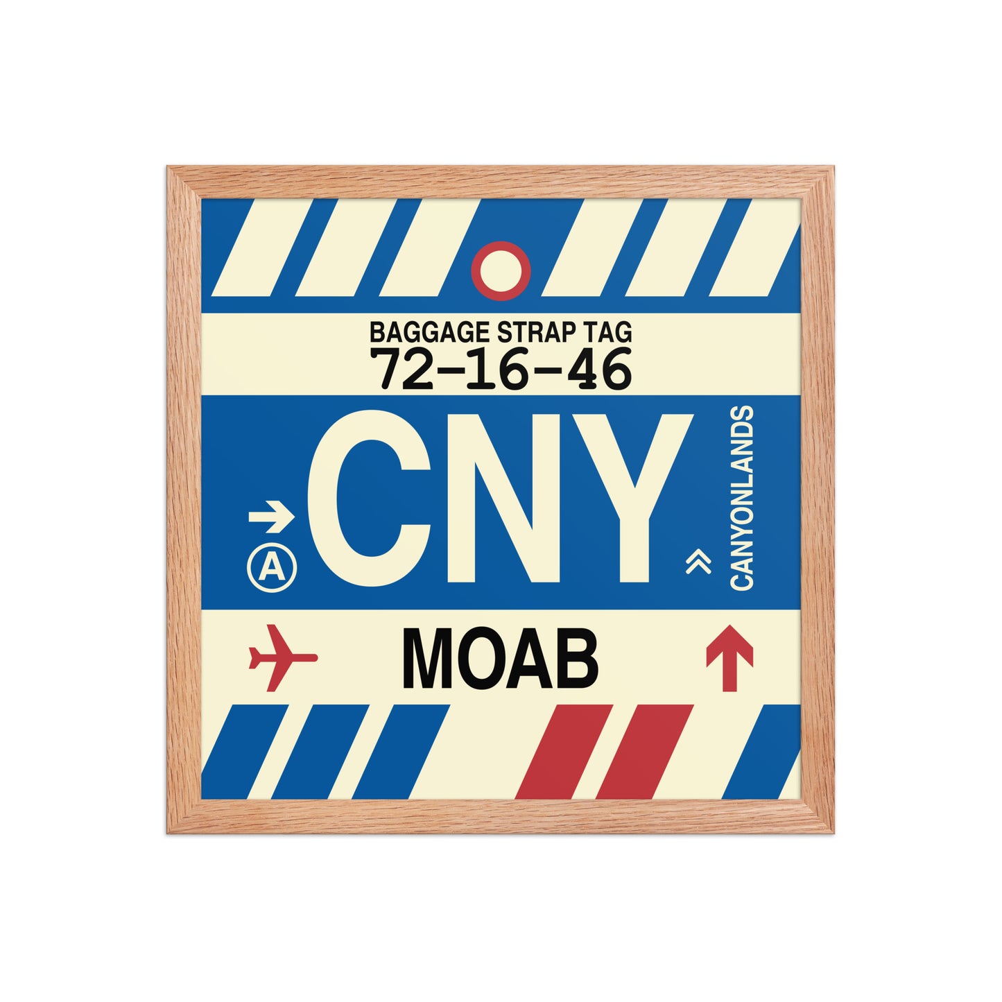 CNY Moab Framed Print • Jet Age Baggage Tag Design • YHM Designs - Image 08