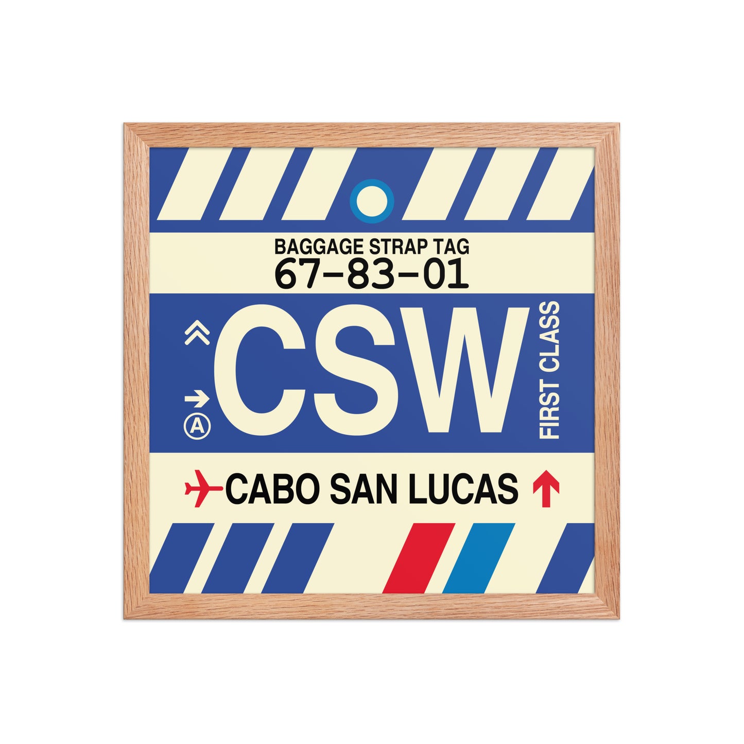 CSW Cabo San Lucas Framed Print • Jet Age Baggage Tag Design • YHM Designs - Image 08