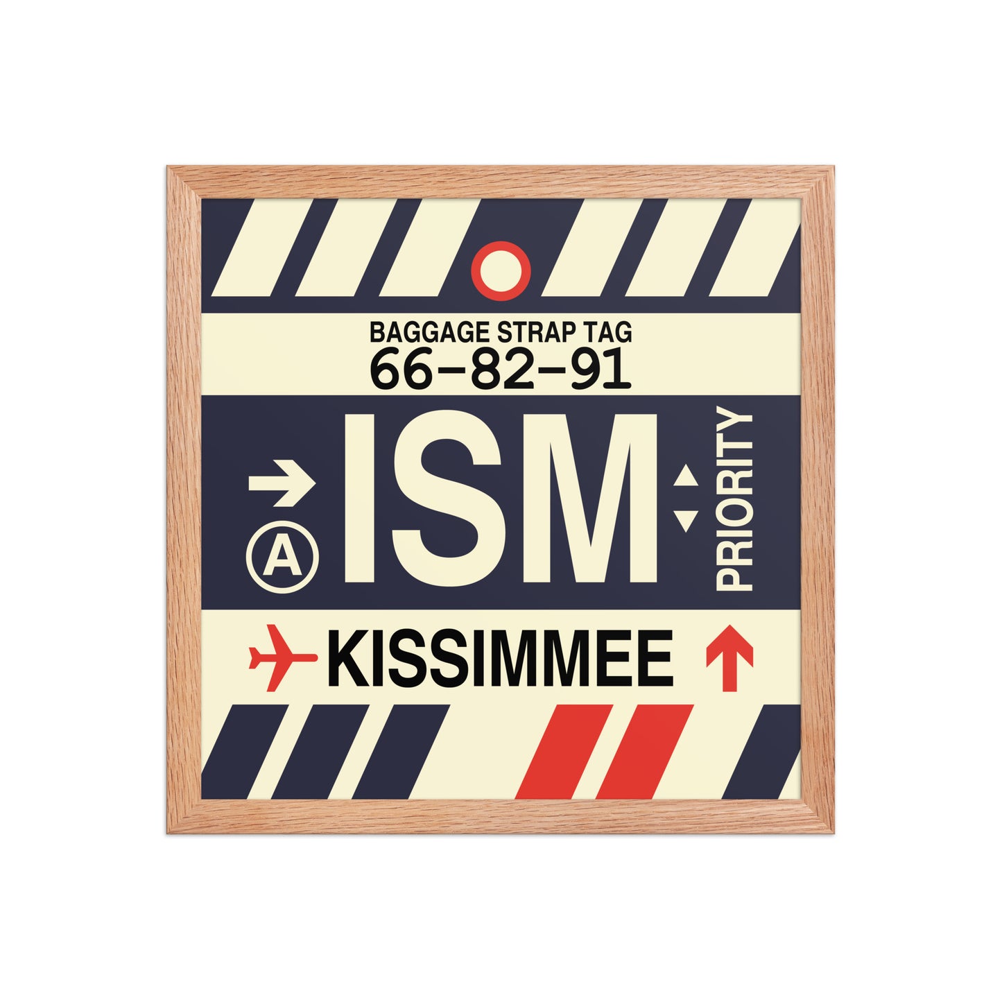 ISM Kissimmee Framed Print • Jet Age Baggage Tag Design • YHM Designs - Image 08