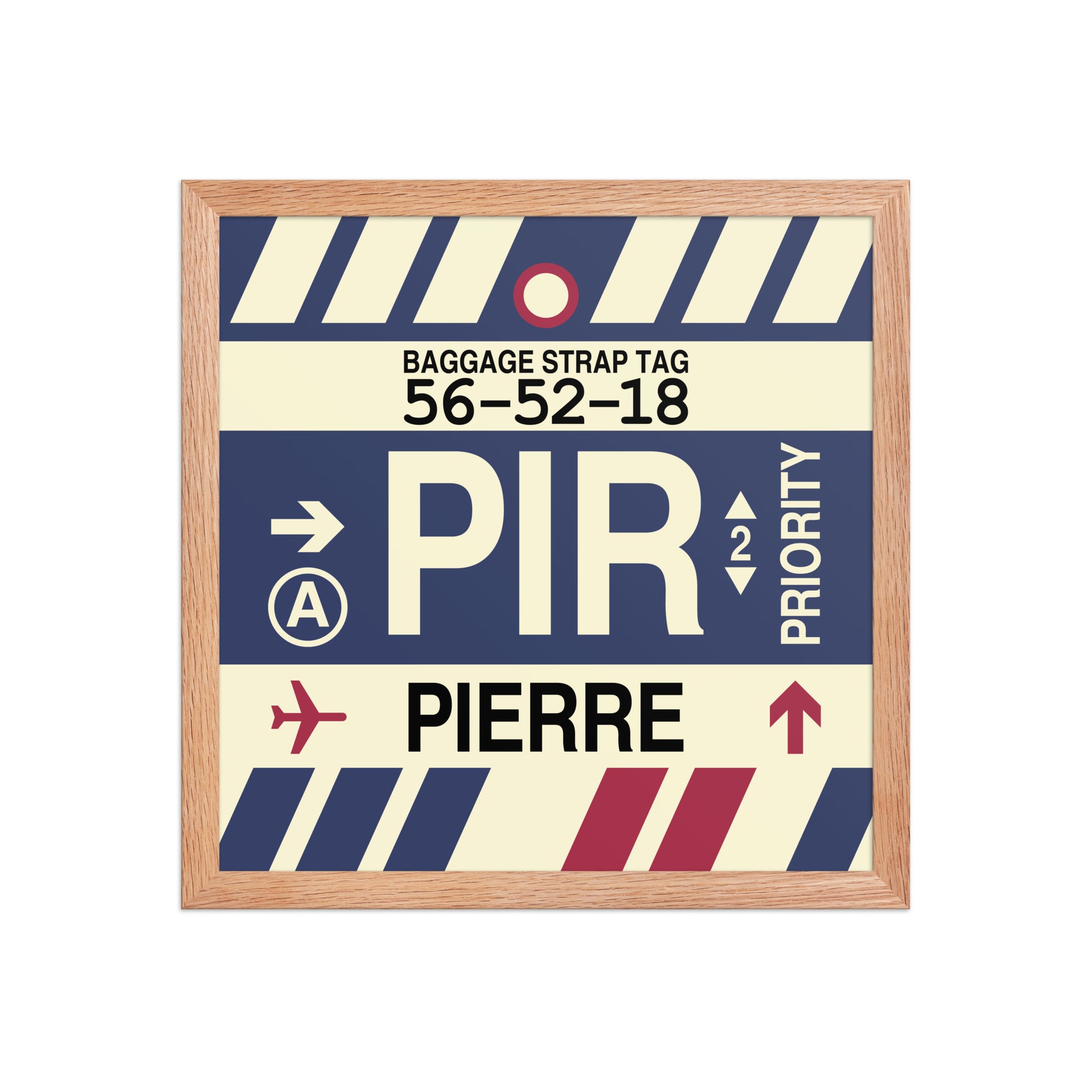 PIR Pierre Framed Print • Jet Age Baggage Tag Design • YHM Designs - Image 08