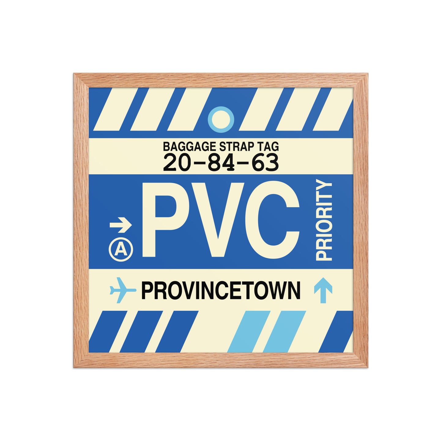 PVC Provincetown Framed Print • Jet Age Baggage Tag Design • YHM Designs - Image 08