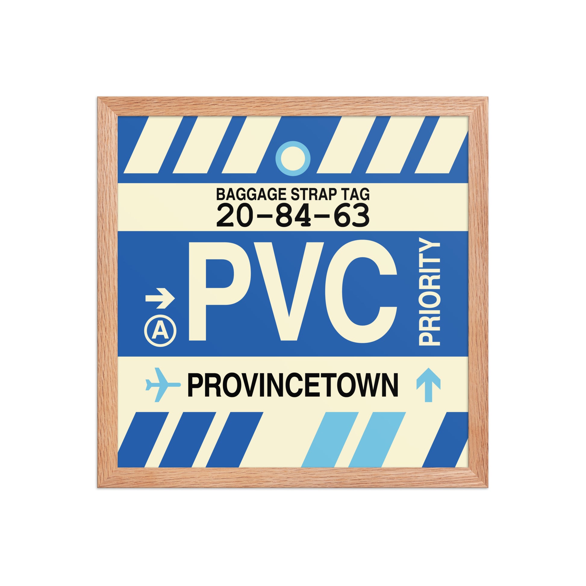 PVC Provincetown Framed Print • Jet Age Baggage Tag Design • YHM Designs - Image 08