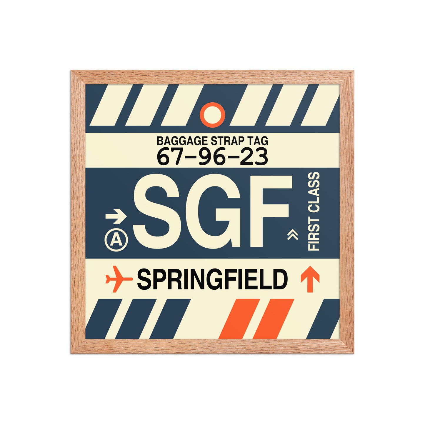 SGF Springfield Framed Print • Jet Age Baggage Tag Design • YHM Designs - Image 08