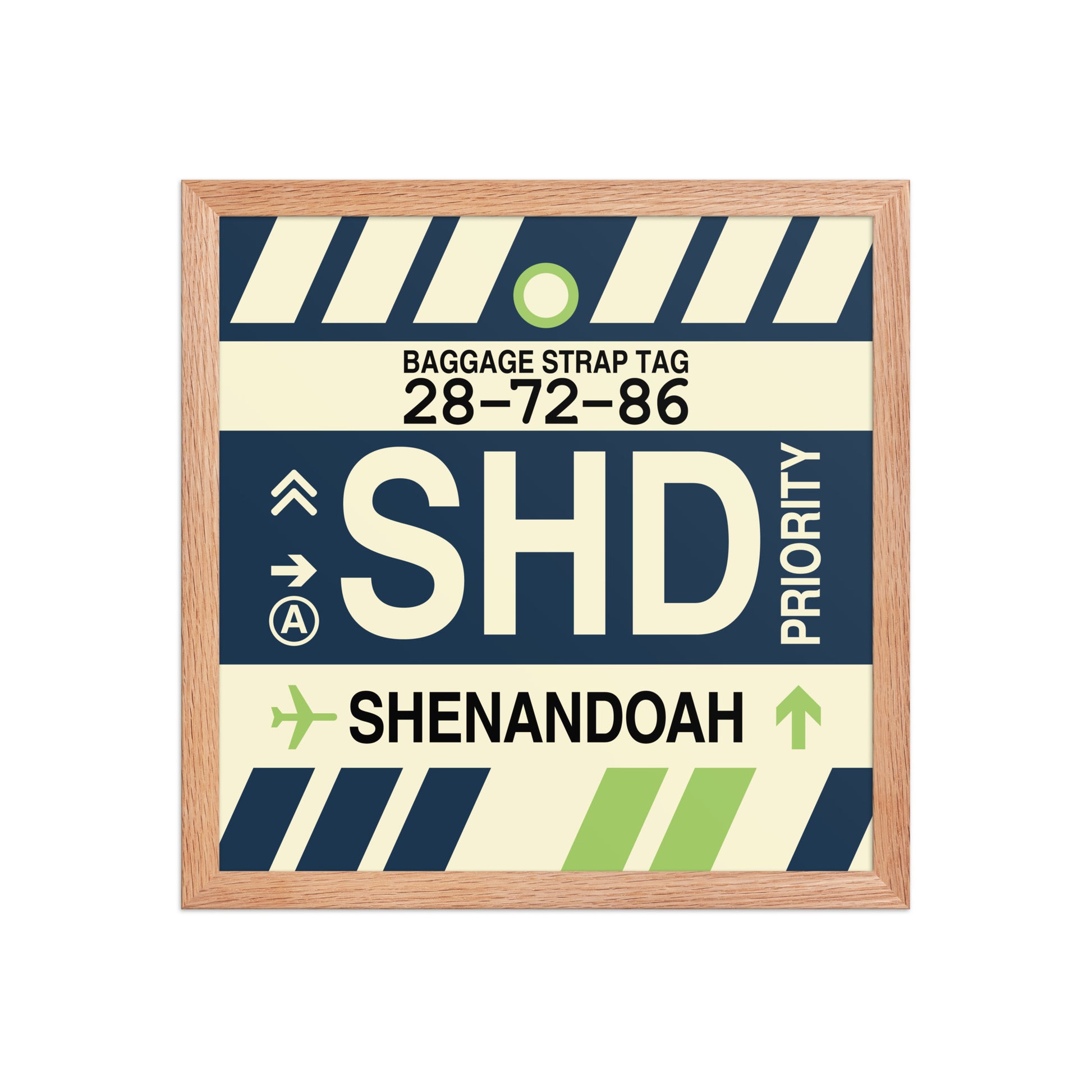 SHD Shenandoah Valley Framed Print • Jet Age Baggage Tag Design • YHM Designs - Image 08