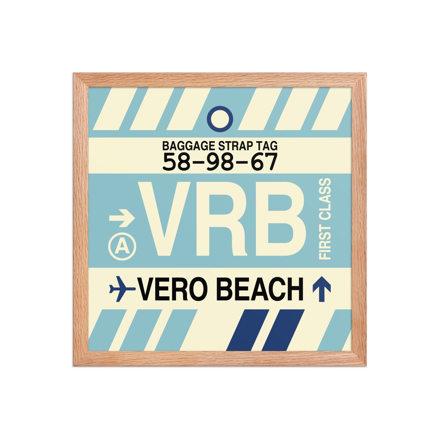 VRB Vero Beach Framed Print • Jet Age Baggage Tag Design • YHM Designs - Image 08