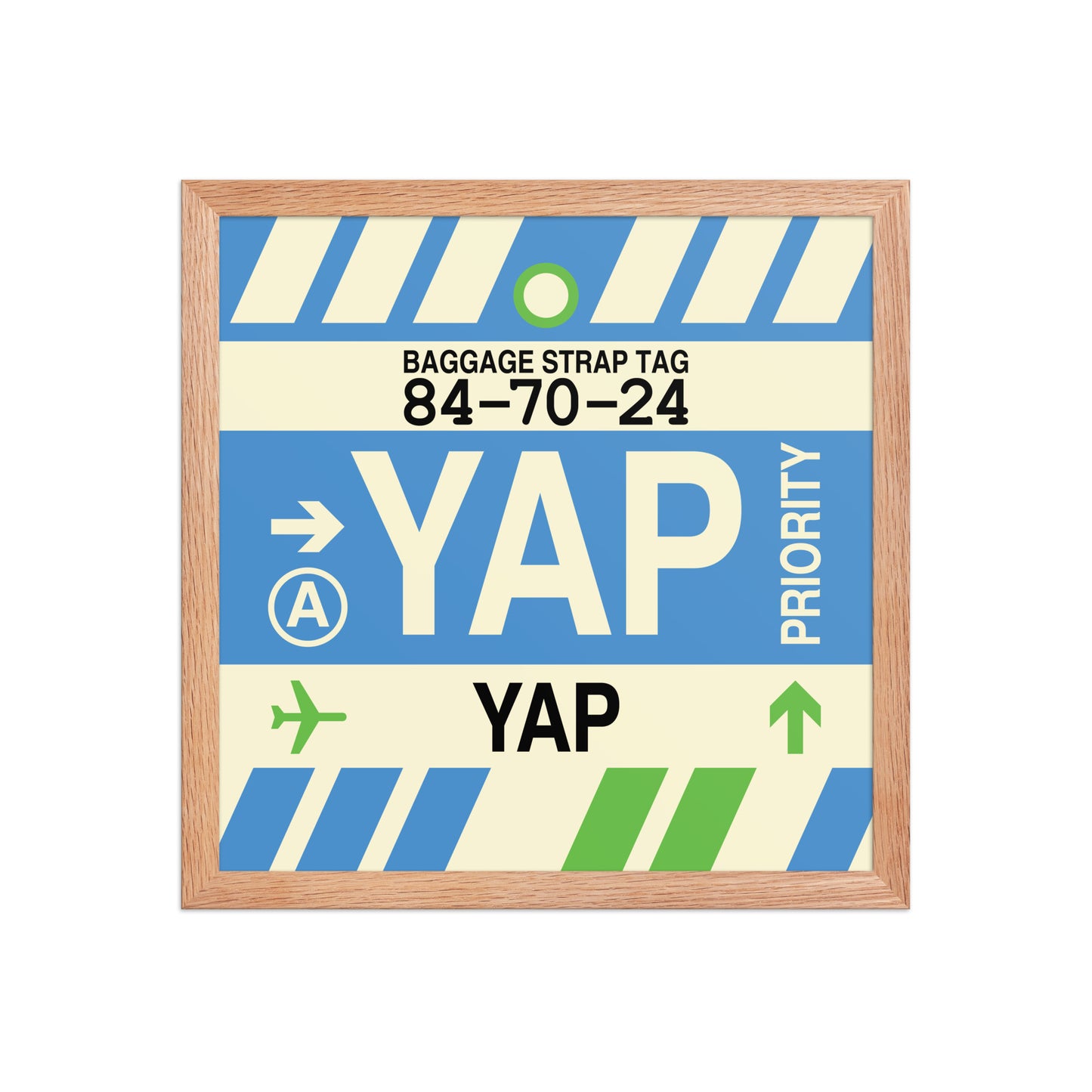 YAP Yap Framed Print • Jet Age Baggage Tag Design • YHM Designs - Image 08