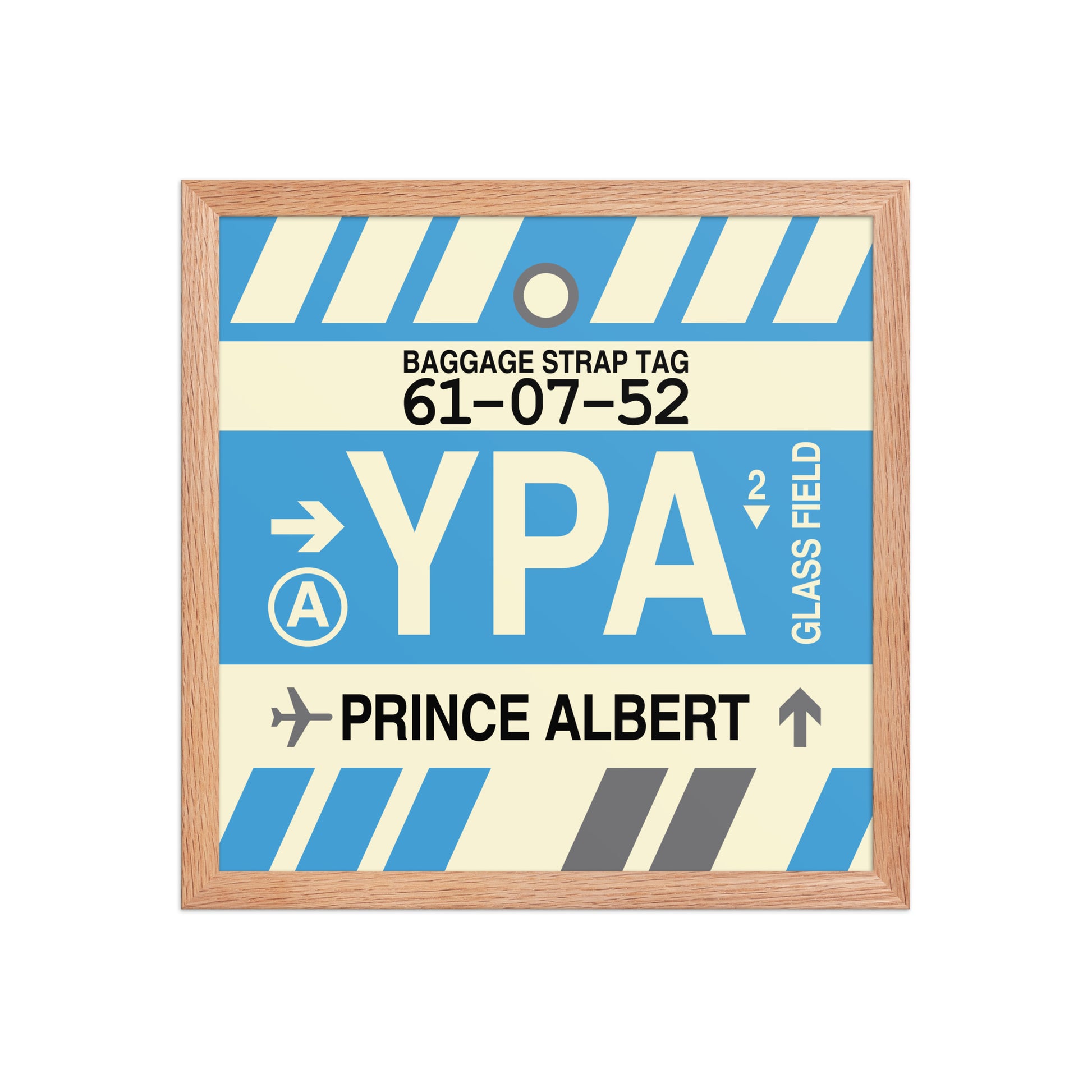 YPA Prince Albert Framed Print • Jet Age Baggage Tag Design • YHM Designs - Image 08