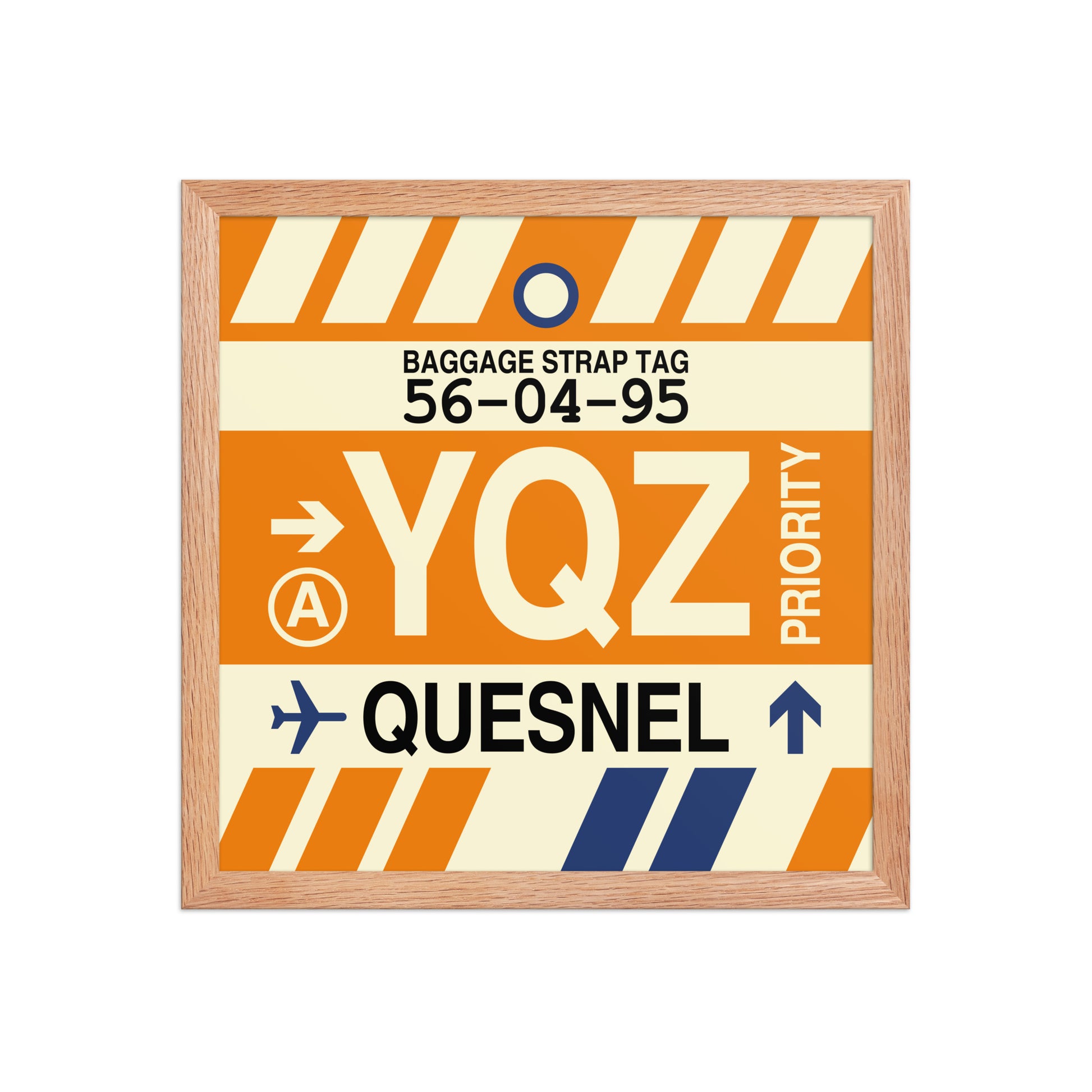 YQZ Quesnel Framed Print • Jet Age Baggage Tag Design • YHM Designs - Image 08
