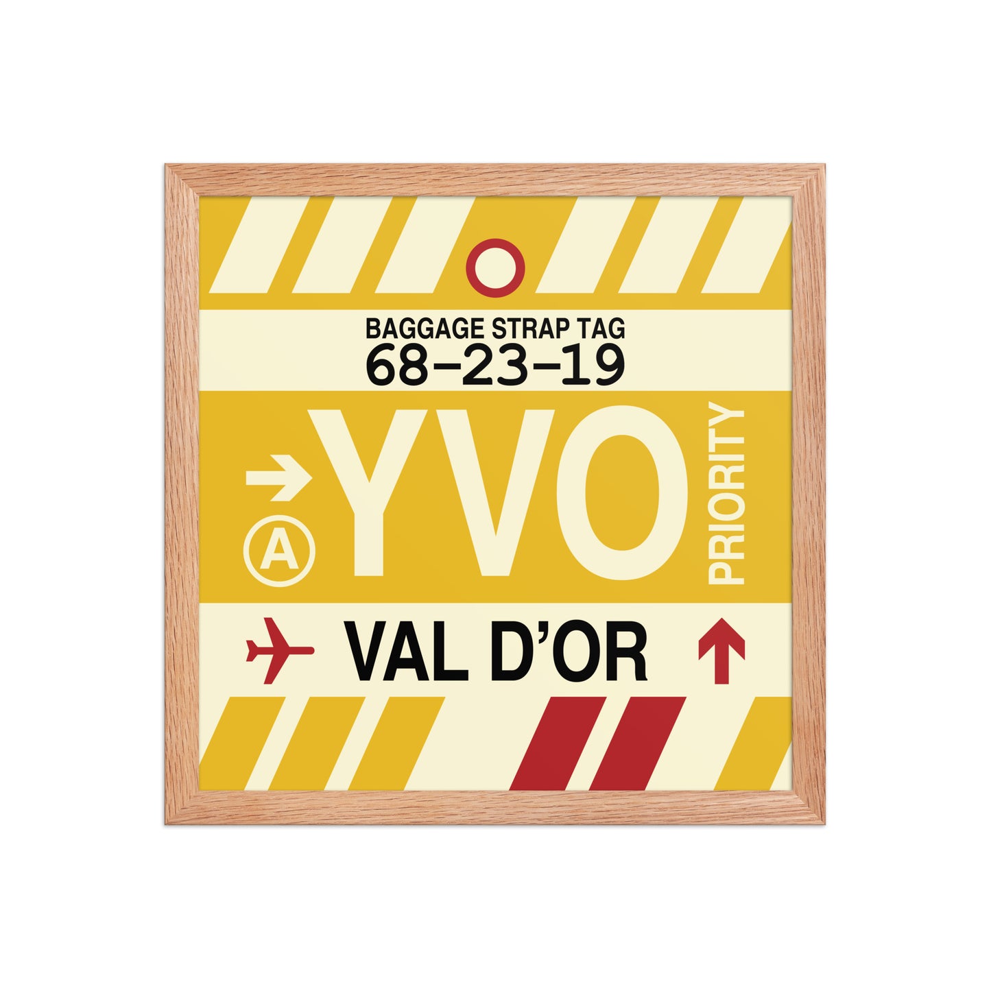 YVO Val D'Or Framed Print • Jet Age Baggage Tag Design • YHM Designs - Image 08