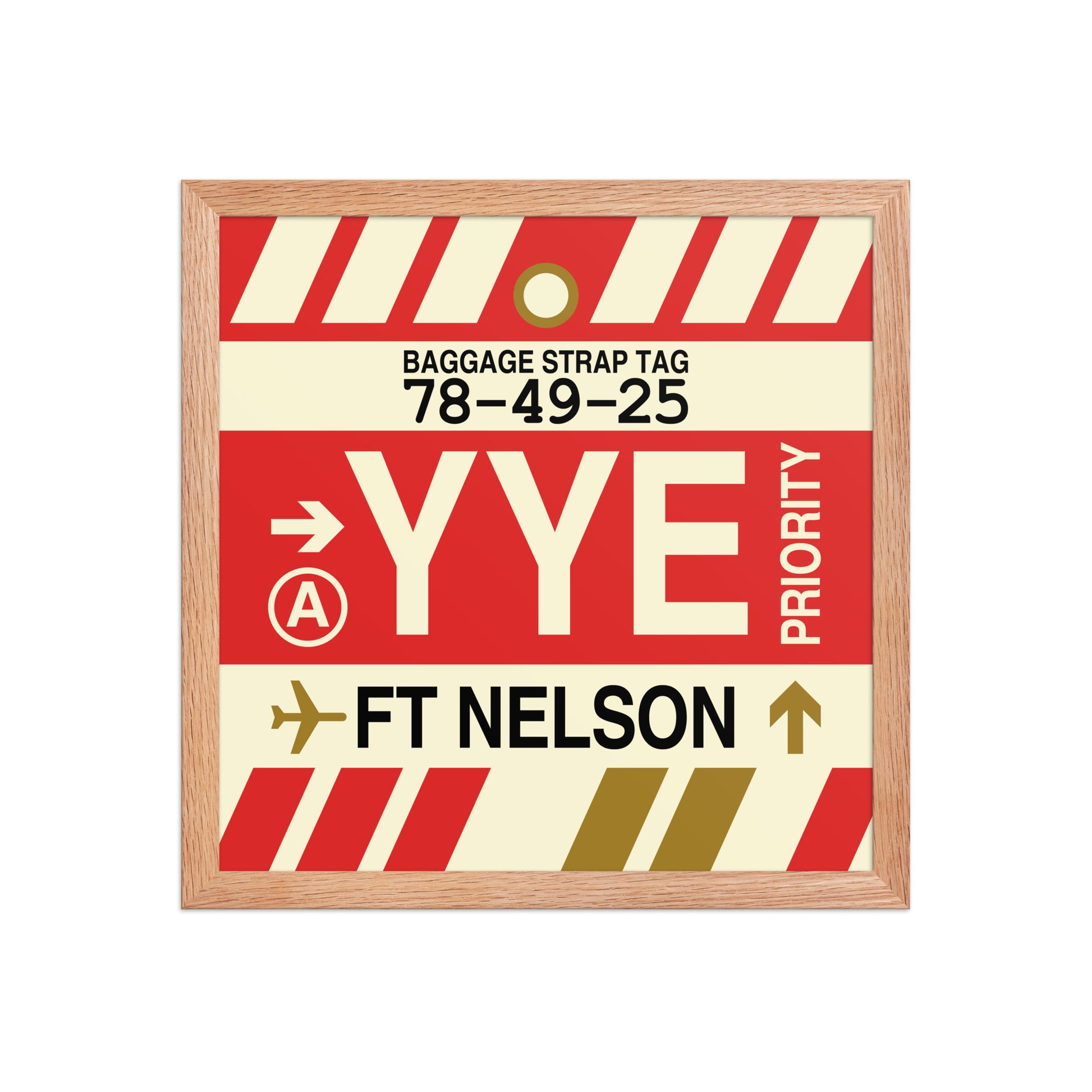YYE Fort Nelson Framed Print • Jet Age Baggage Tag Design • YHM Designs - Image 08