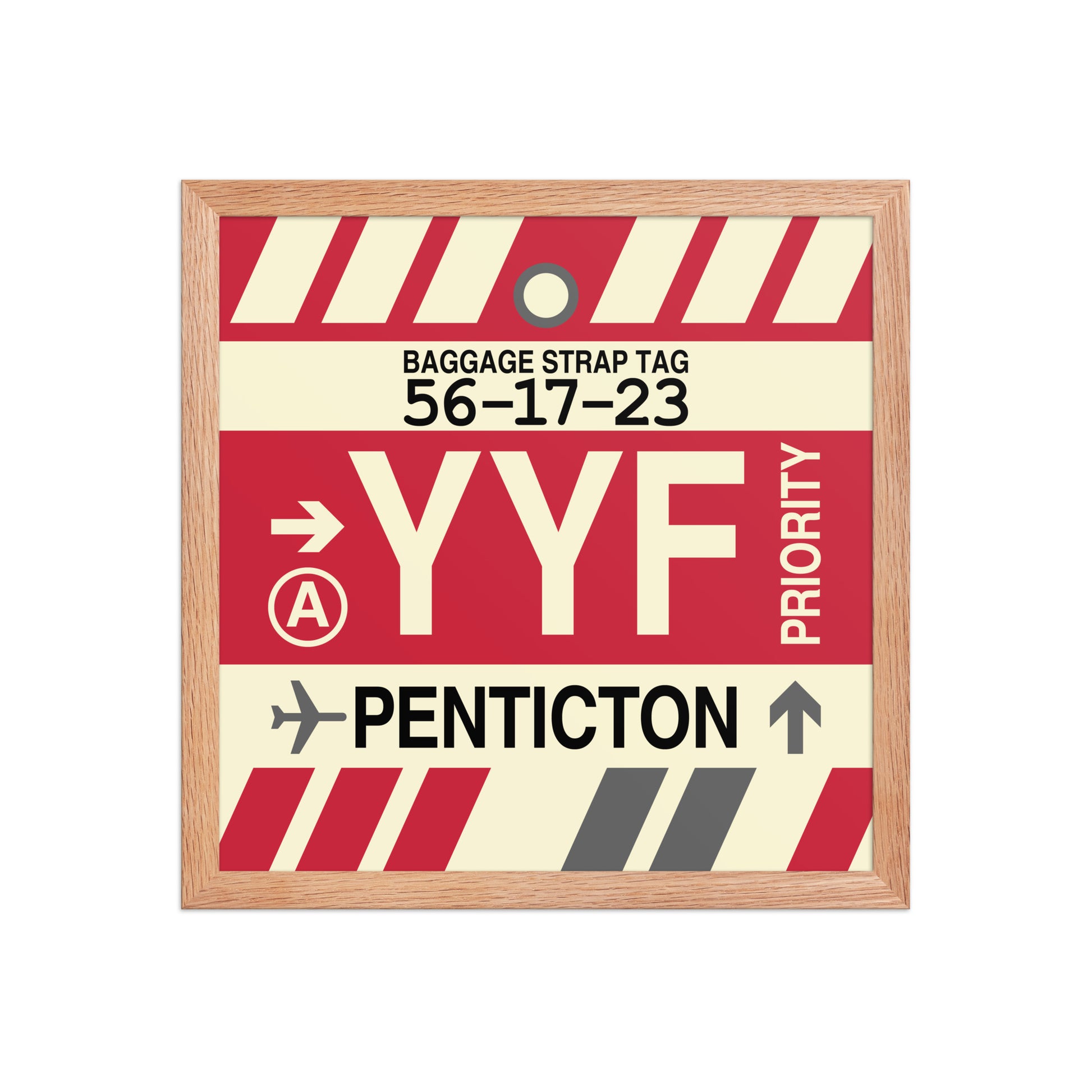 YYF Penticton Framed Print • Jet Age Baggage Tag Design • YHM Designs - Image 08