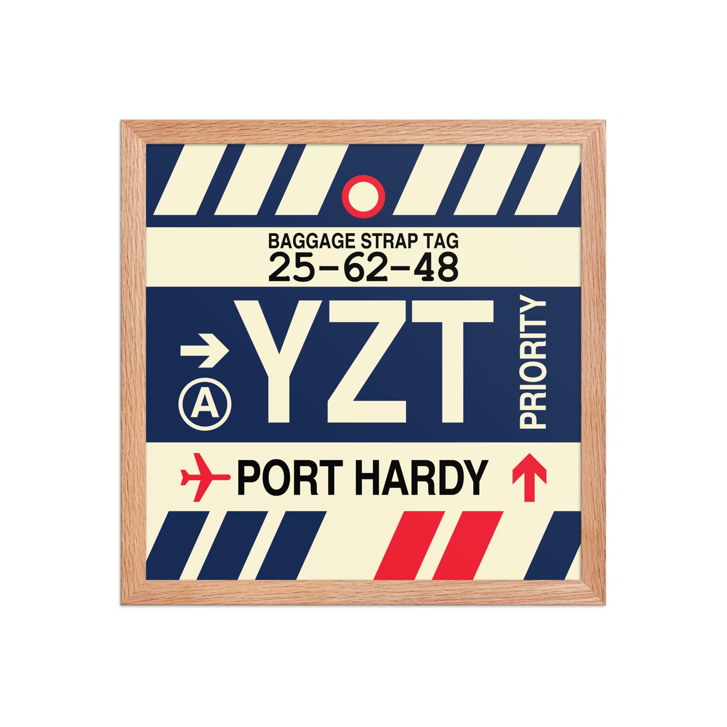 YZT Port Hardy Framed Print • Jet Age Baggage Tag Design • YHM Designs - Image 08