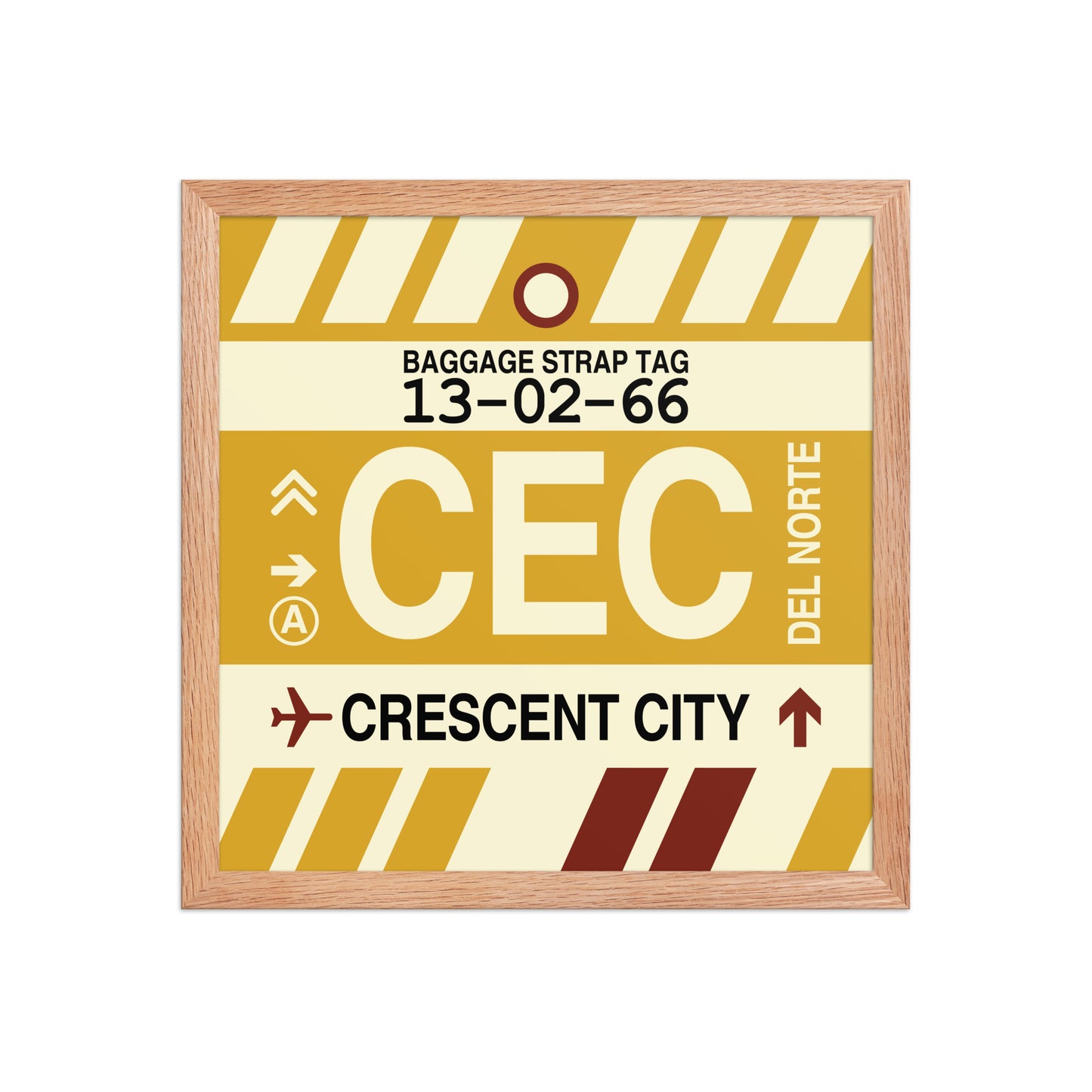 CEC Crescent City Framed Print • Jet Age Baggage Tag Design • YHM Designs - Image 08
