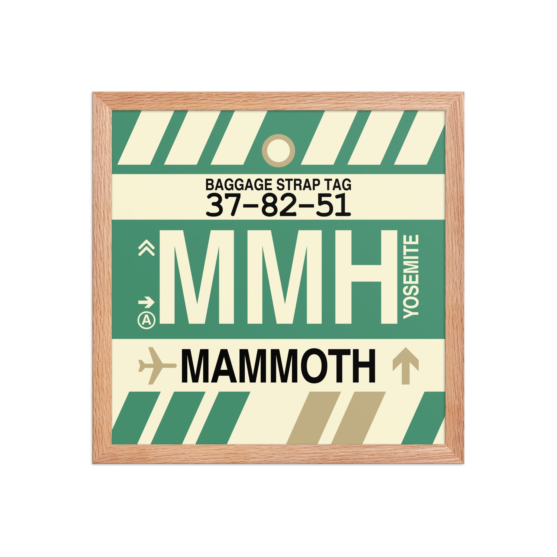 MMH Mammoth Lakes Framed Print • Jet Age Baggage Tag Design • YHM Designs - Image 08