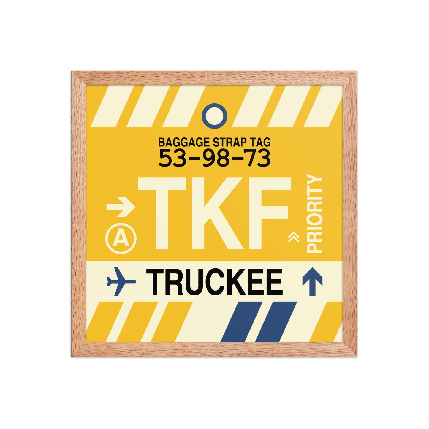 TKF Truckee Framed Print • Jet Age Baggage Tag Design • YHM Designs - Image 08