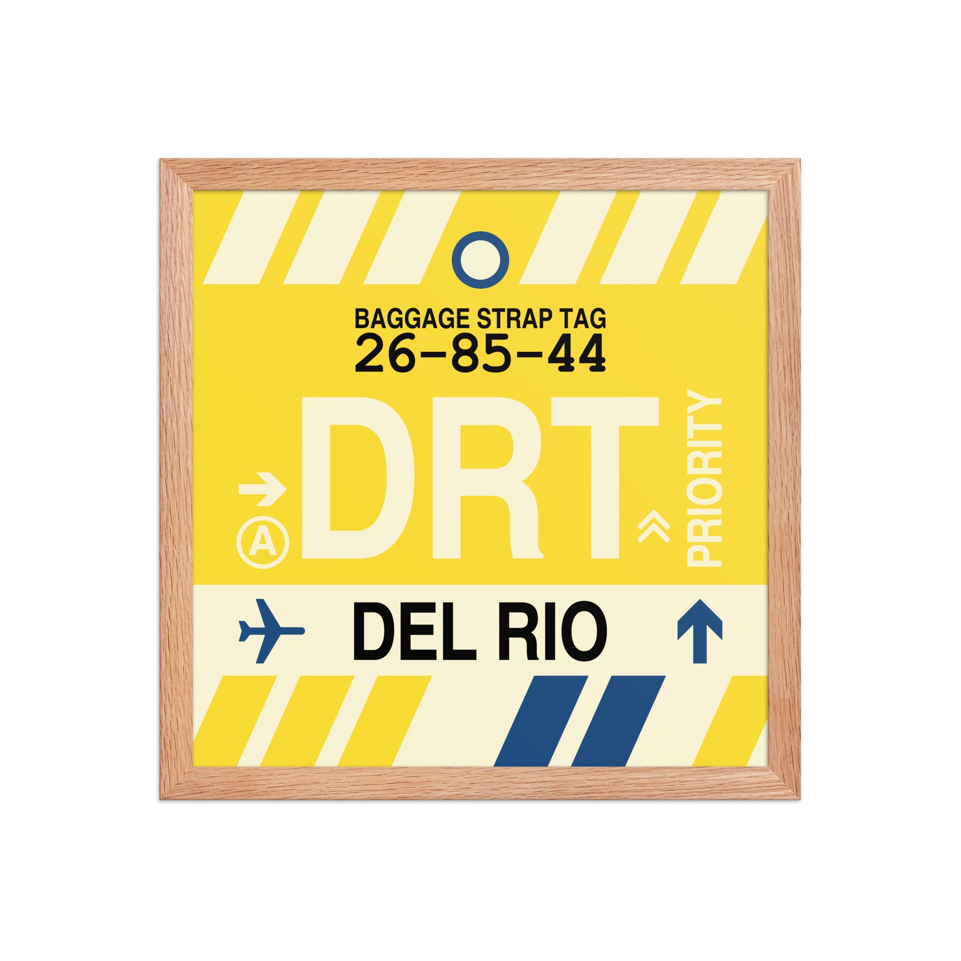 DRT Del Rio Framed Print • Jet Age Baggage Tag Design • YHM Designs - Image 08