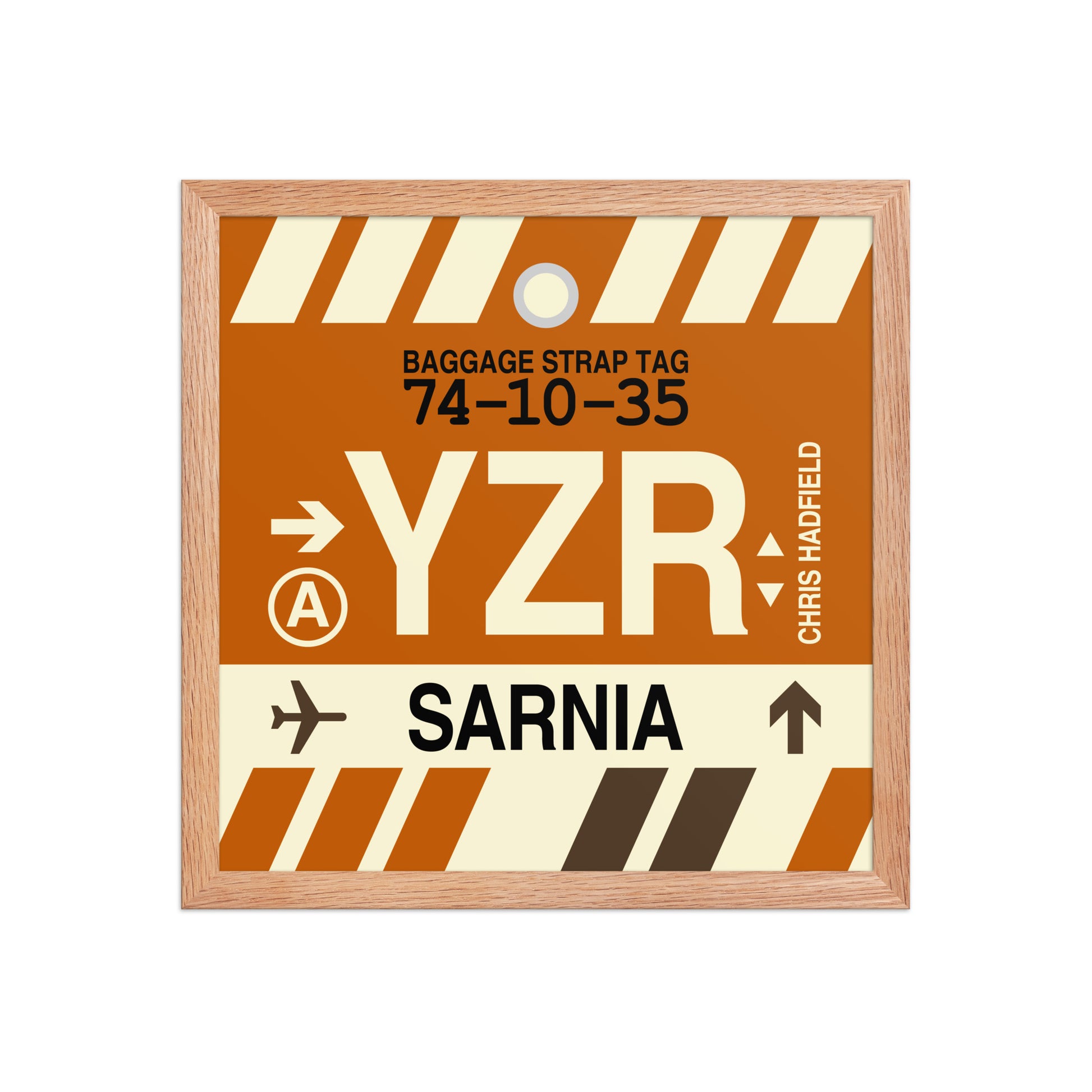 YZR Sarnia Framed Print • Jet Age Baggage Tag Design • YHM Designs - Image 09