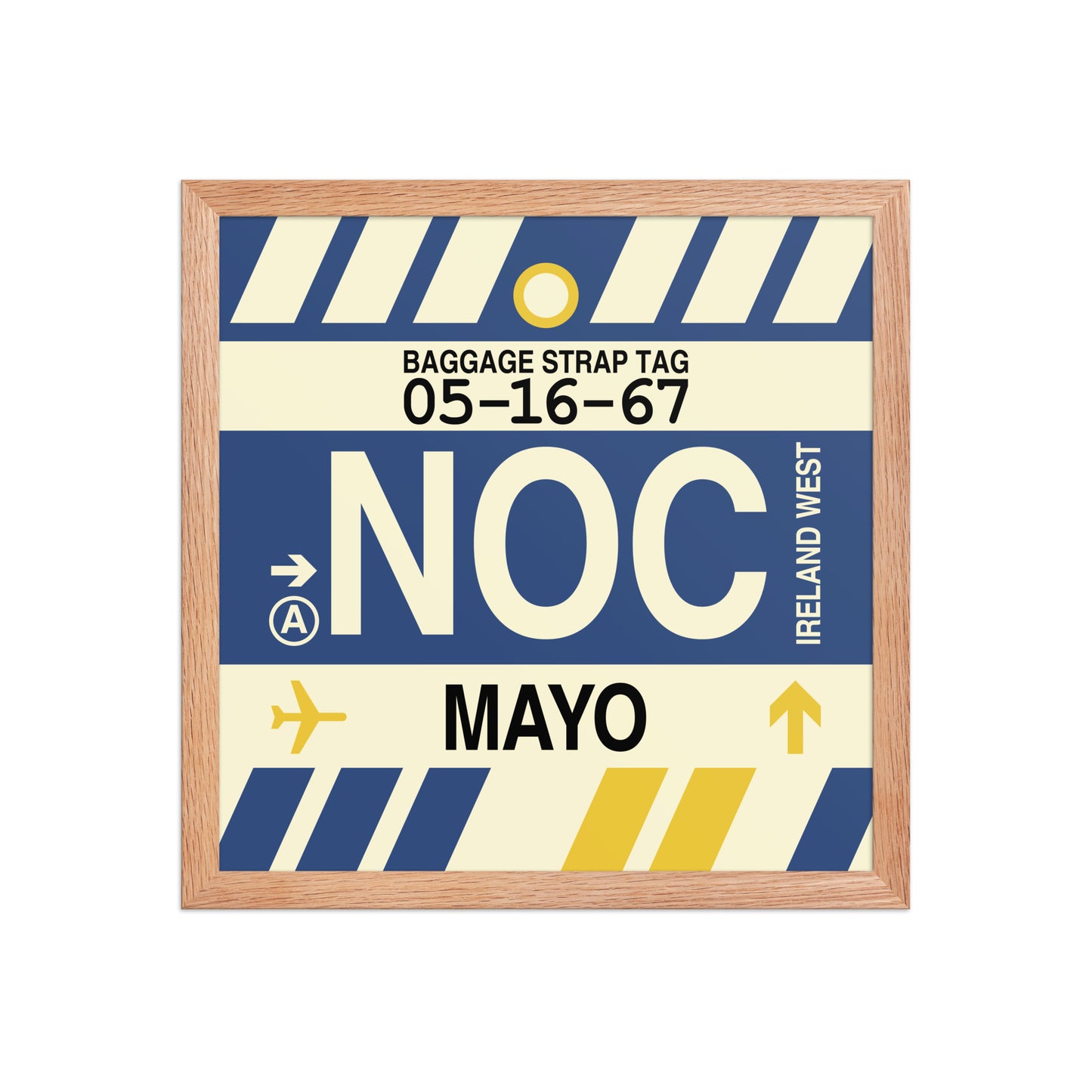 NOC Mayo Framed Print • Jet Age Baggage Tag Design • YHM Designs - Image 09