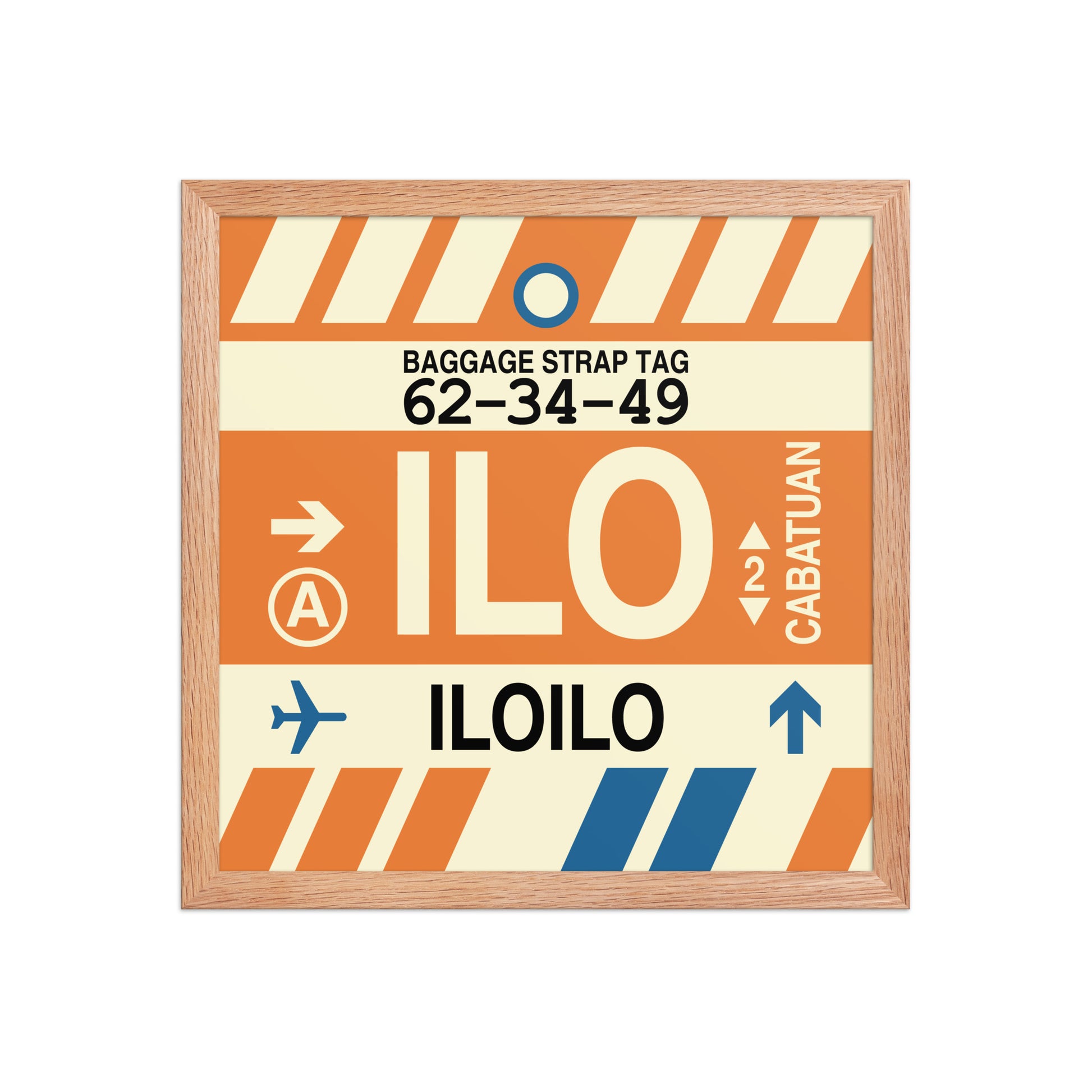 ILO Iloilo Framed Print • Jet Age Baggage Tag Design • YHM Designs - Image 08