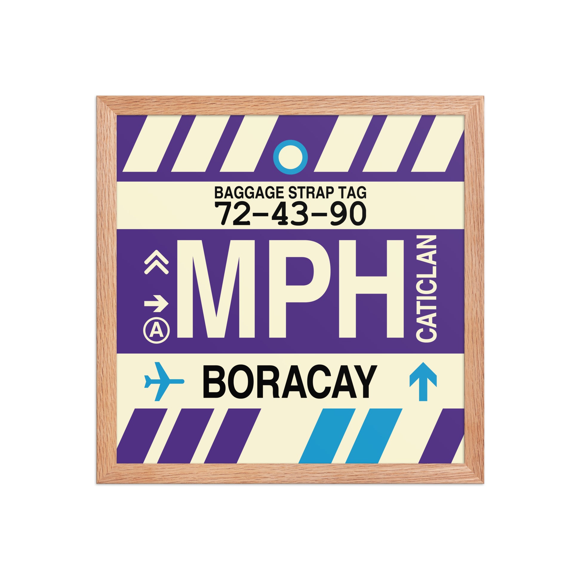 MPH Boracay Framed Print • Jet Age Baggage Tag Design • YHM Designs - Image 08